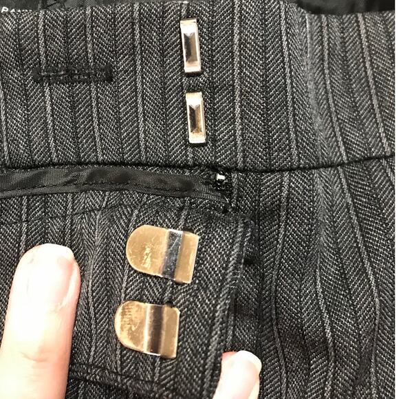 New York & Company Striped Straight Legged Slacks 2 - Picture 7 of 7